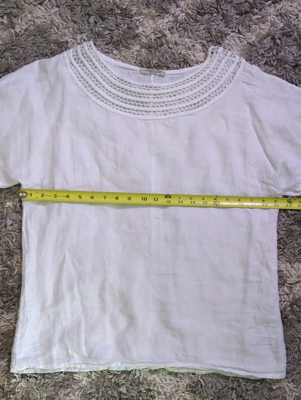 3 Linen Top Bundle Made in Italy St. Tropez West White Blouses Mixed Sizes - Picture 8 of 16
